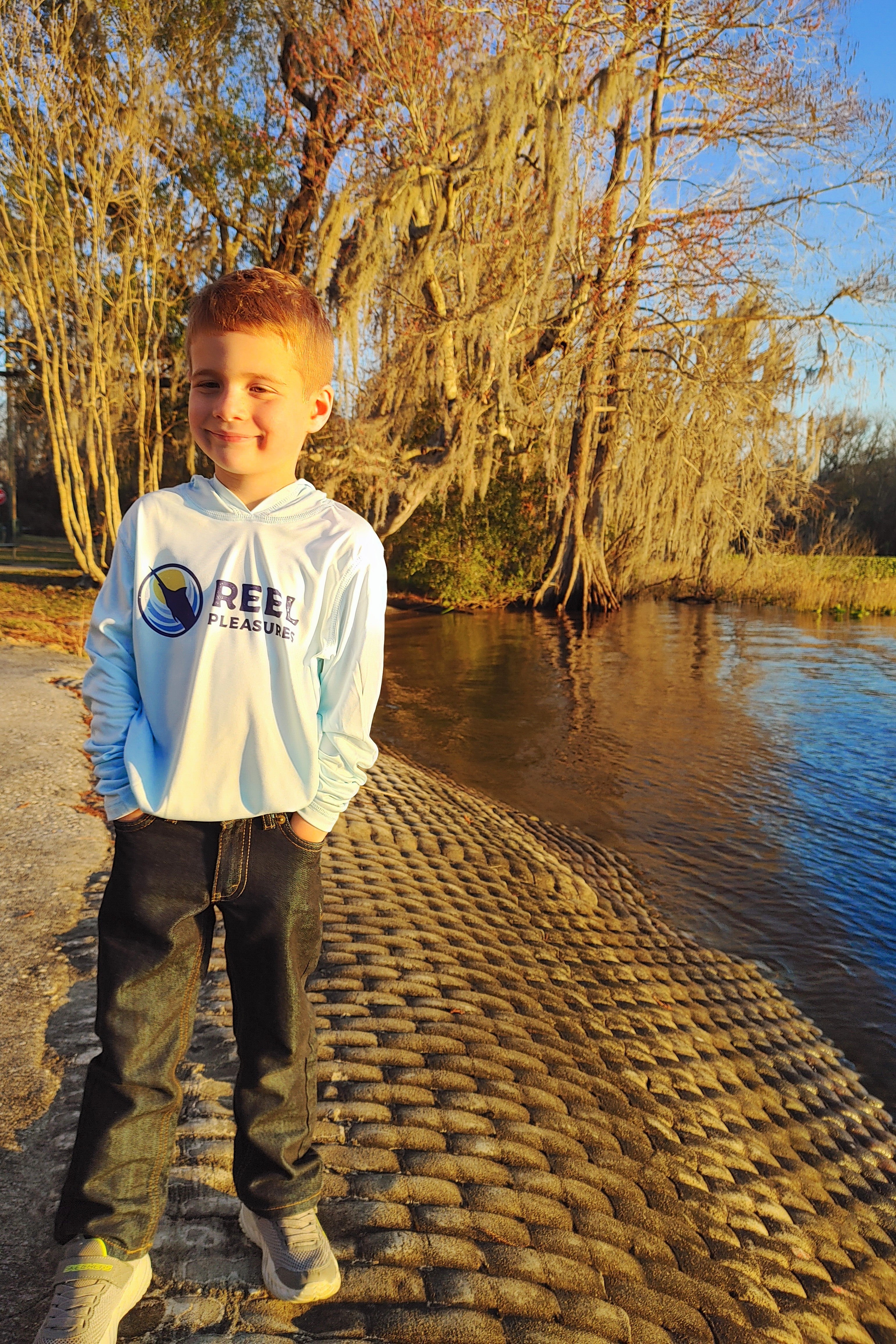 Youth Fishing Shirt with hood UV50 Sun Protection Long sleeve – Reel  Pleasures